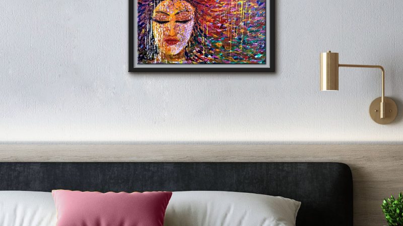 Handmade Paintings for Bedroom hanging on wall